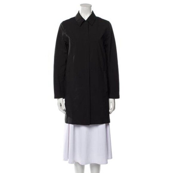 Prada Authentic Solid Black Long Sleeve Utility Jacket IT 38 US 2 Xs - Picture 1 of 12